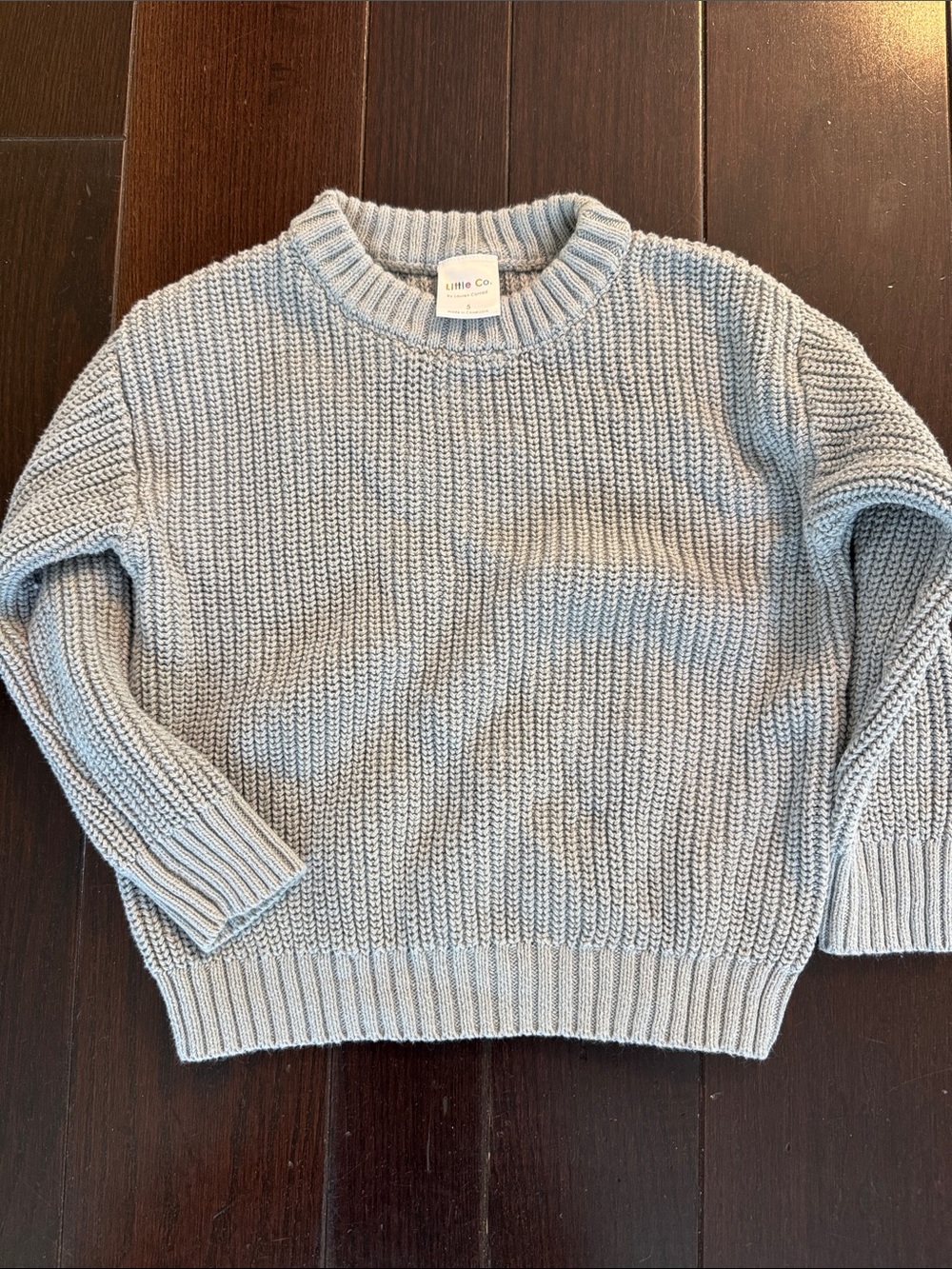 LC Lauren Conrad Light Blue Knit Crewneck Sweater
